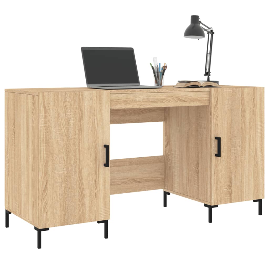 Desk Sonoma Oak 140x50x75 cm Engineered Wood